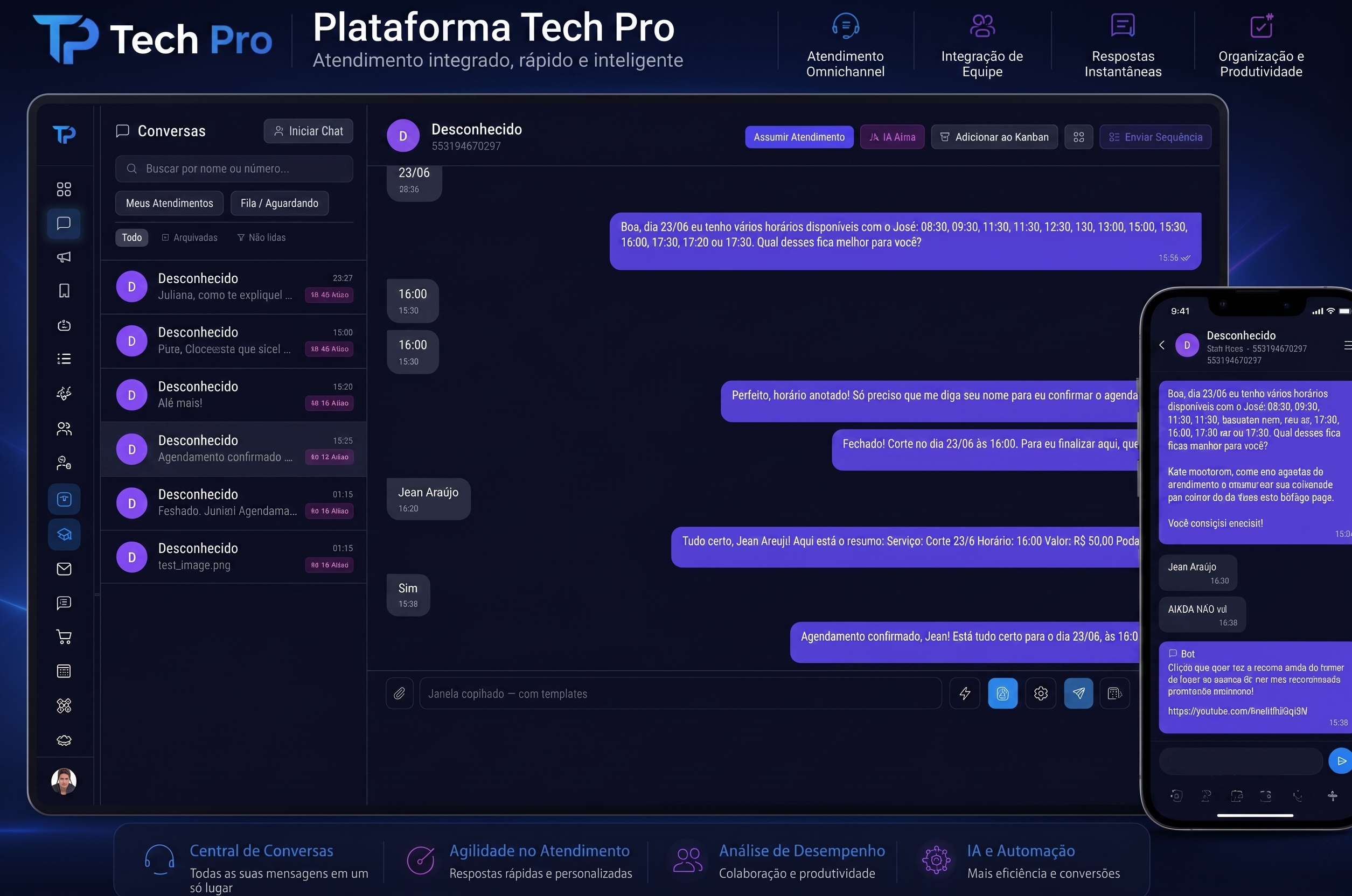 Chat de Conversas Multiagente 1 a 1 e Inbox Inteligente
